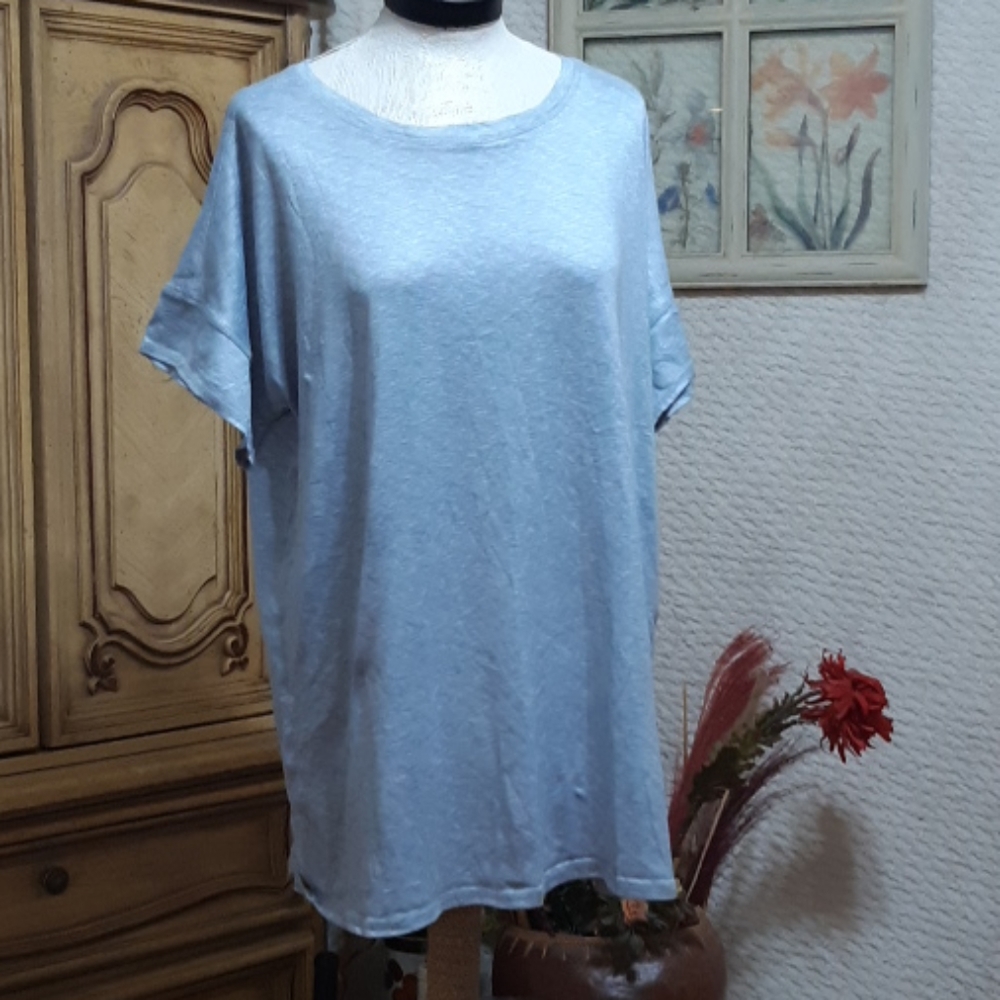 Womens Nightshirt Plus Sz 1XL Jaclyn Smith Lounge Shirt Sleepwear Top T shirt B1